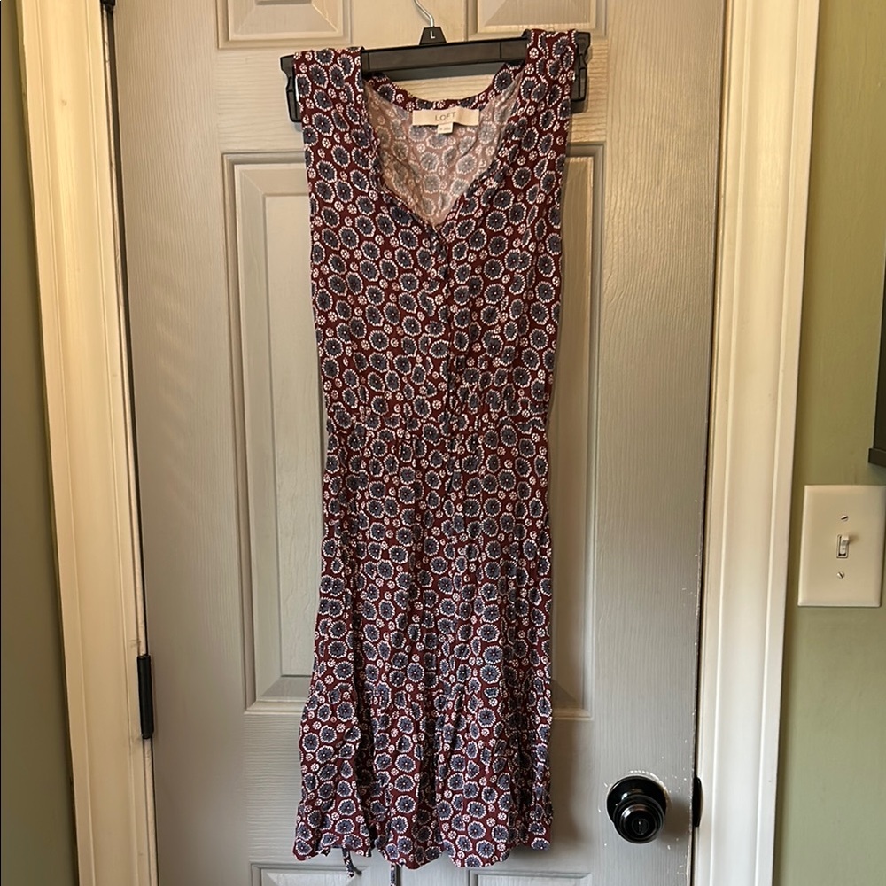 Stylish Women's Dress in Red and Blue